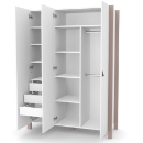 a white closet with shelves